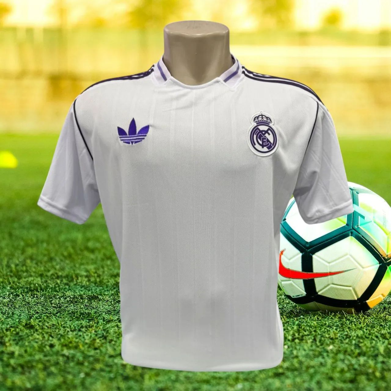 Camisa Real Madrid Adidas Retrô Branco