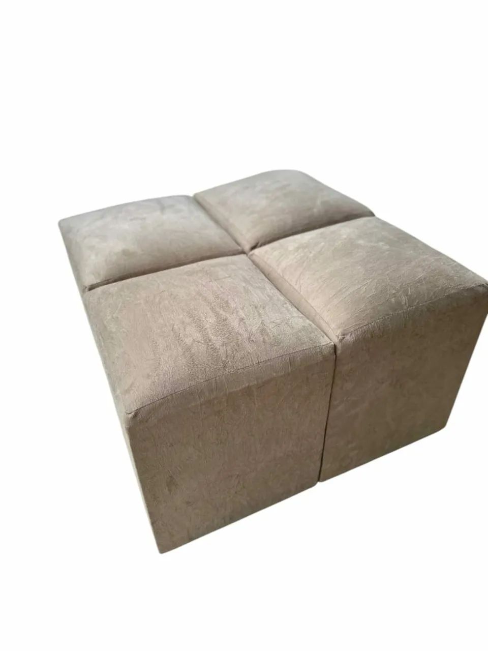 Puffs em Suede Aveludado - Foto 2