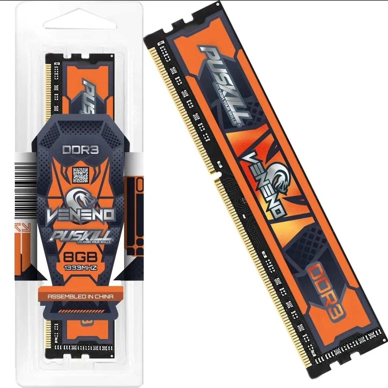 Memória RAM DDR3 8GB p/ PC 1333MHz ou 1600MHz (Nova)