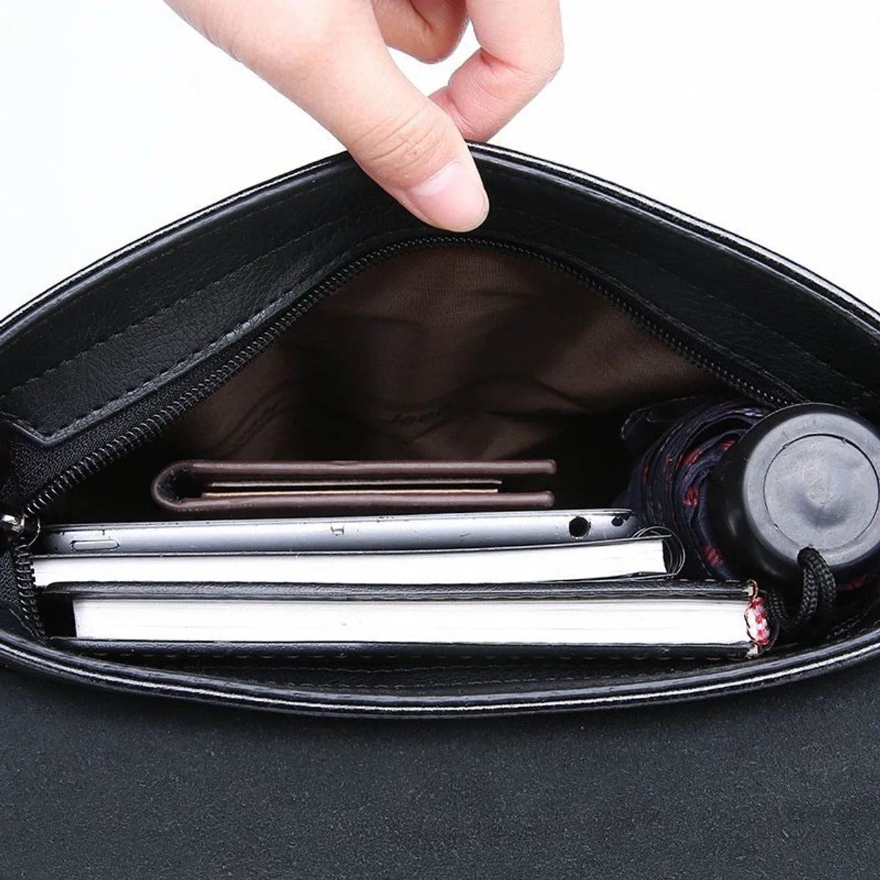 Pasta Bolsa carteiro Transversal Unissex Jeep importada/Original/100% Couro/Shoulder Bag - Foto 6