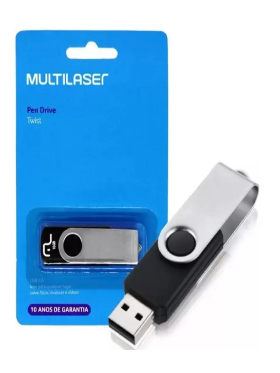 Pendrive Multilaser Twist Pd586 4gb 2.0 Preto