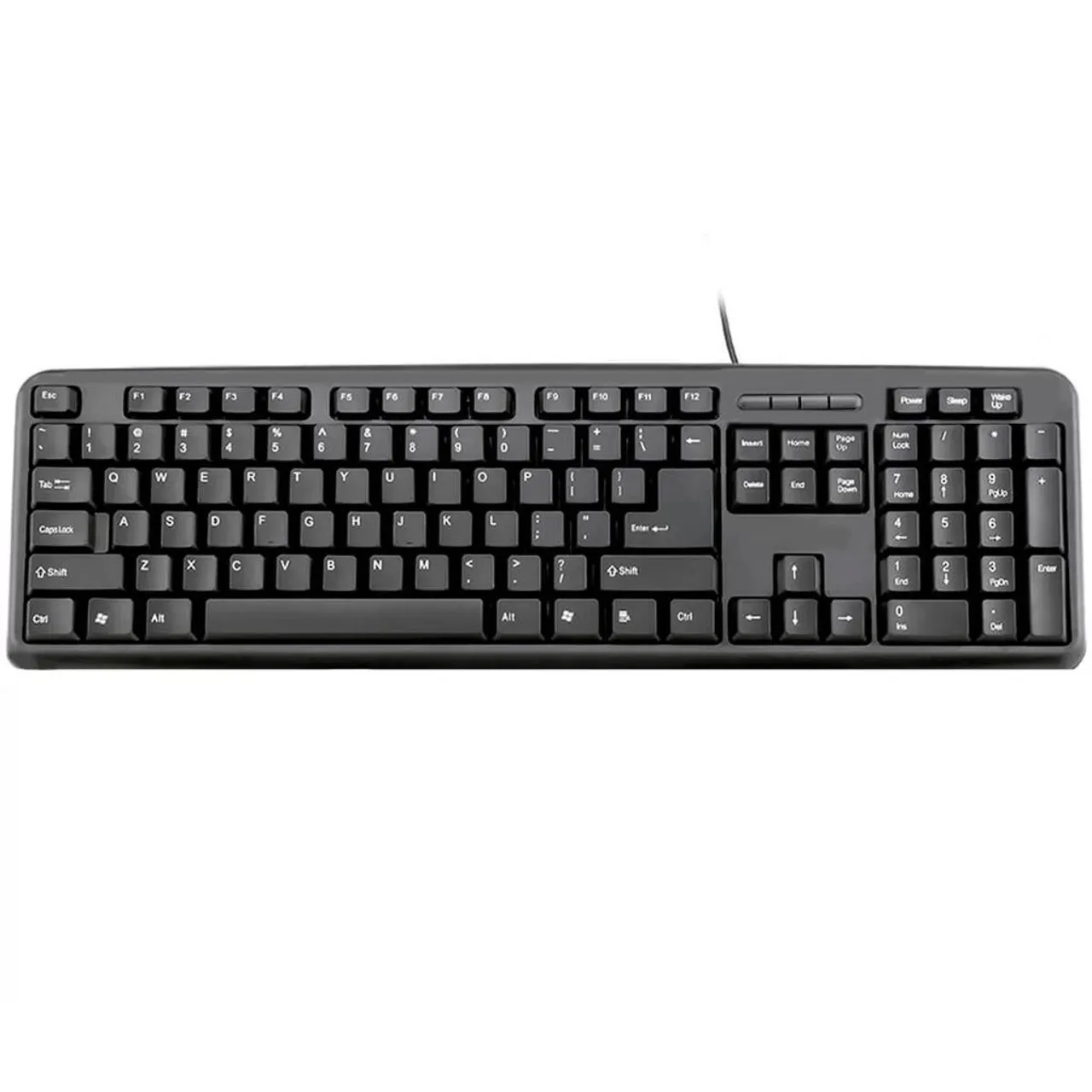 Teclado USB Preto - Novo