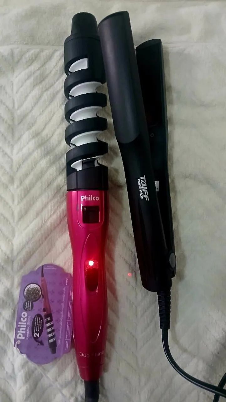 Prancha alisadora Taiff e Babyliss Philco