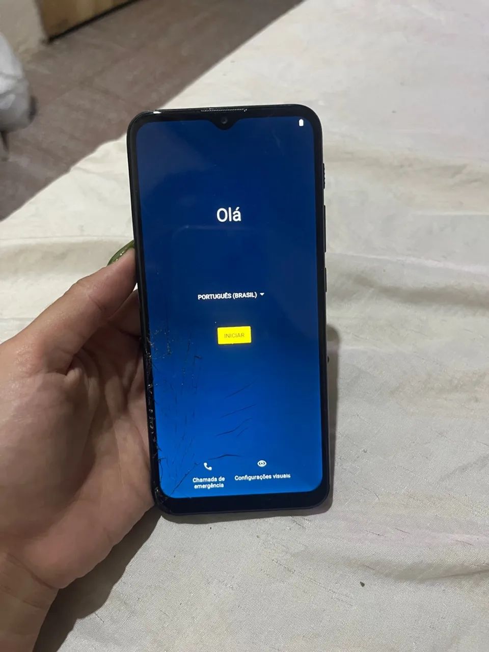 Motorola one fusion usado com avaria 