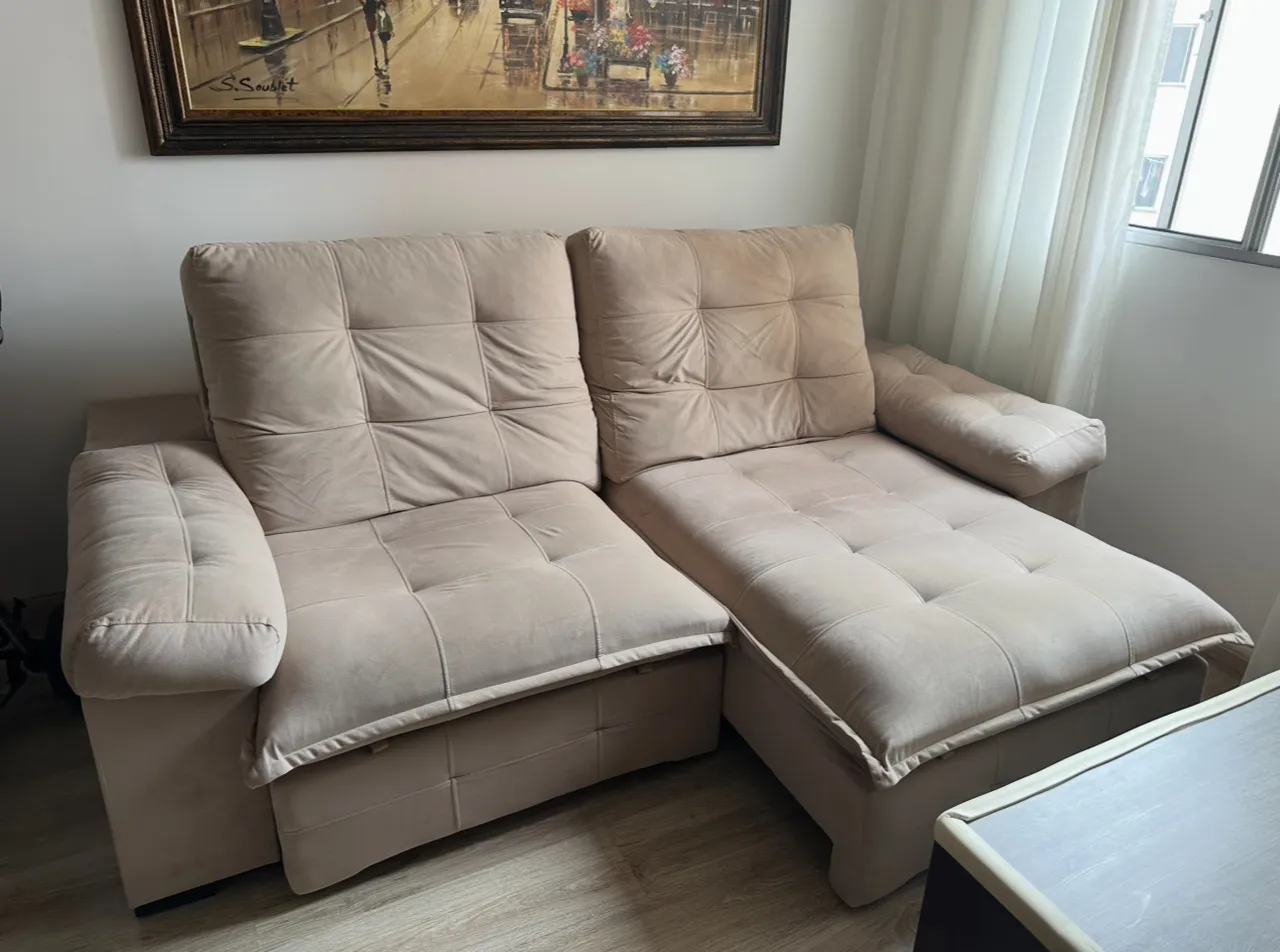 Sofa retrátil e reclinável Fast Sofa com molas ensacadas