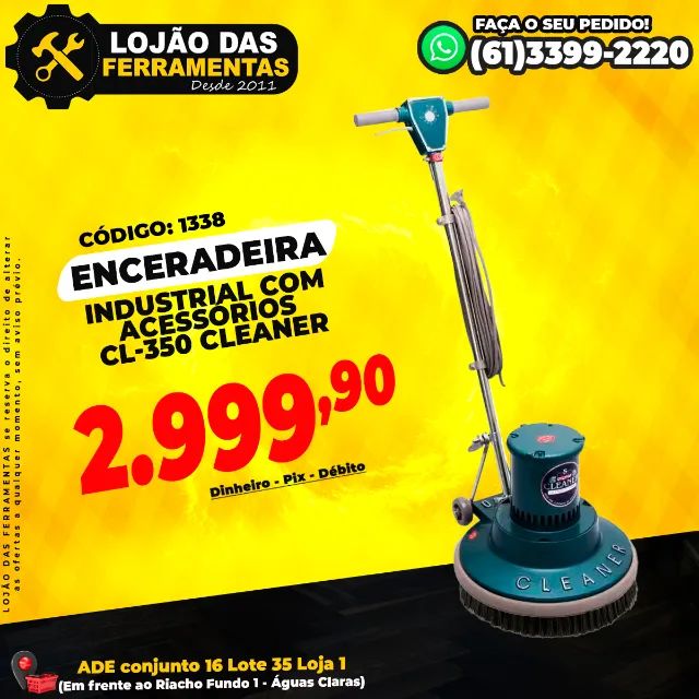 Enceradeira Industrial Com Acessórios CL-350 Cleaner