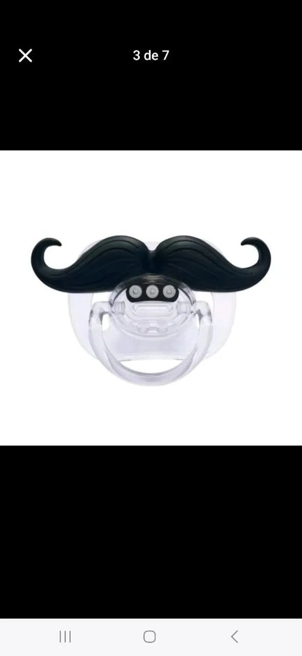 Chupetas de Silicone para Bebê modelo Dentes e Bigodes - Foto 3