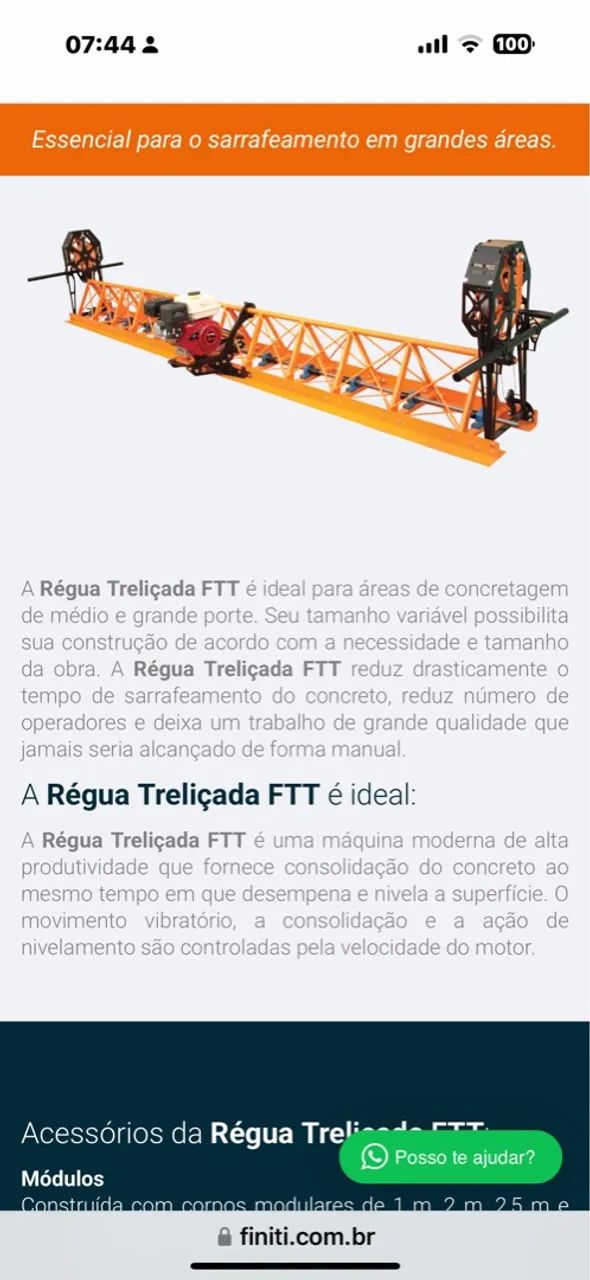 Régua Treliçada FTT para Adensamento do Concreto - Foto 3