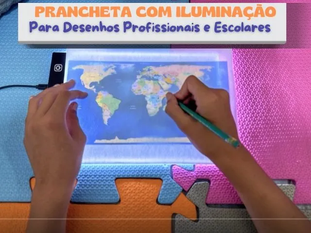 Prancheta com iluminação para Desenhos Profissionais e Escolares