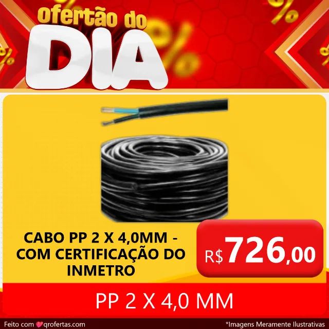 FIO FLEXIVEM CABO PP 2 VIAS POR 4mm - PP CABO PP 2 X 4,0 MM ANTI - CHAMAS   - Foto 4