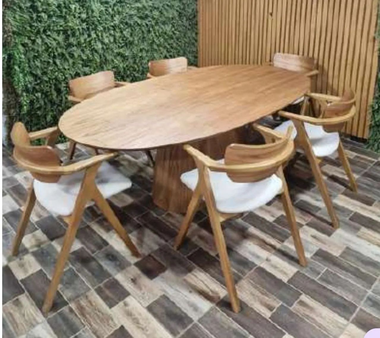 Mesa de jantar Zara com 6 cadeiras madeira maciça 