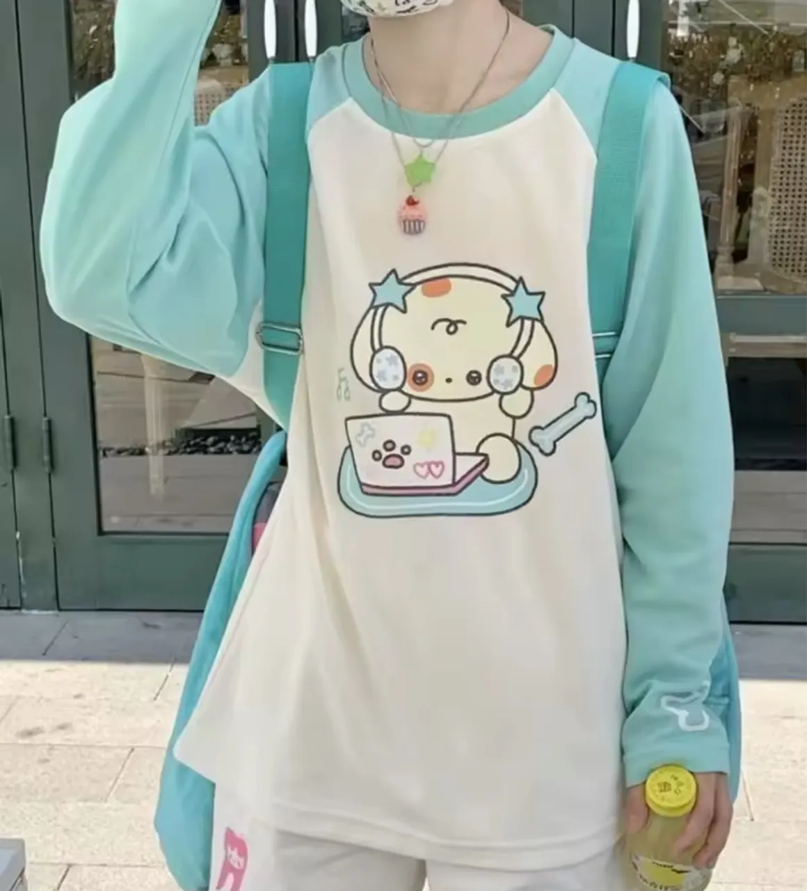 blusa de frio estilo fofo kawaii harajuku jojifuku