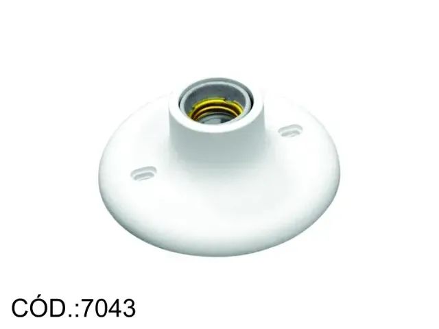 Plafon c/soquete porcelana branco E27 - oferta até 27/11/2025!