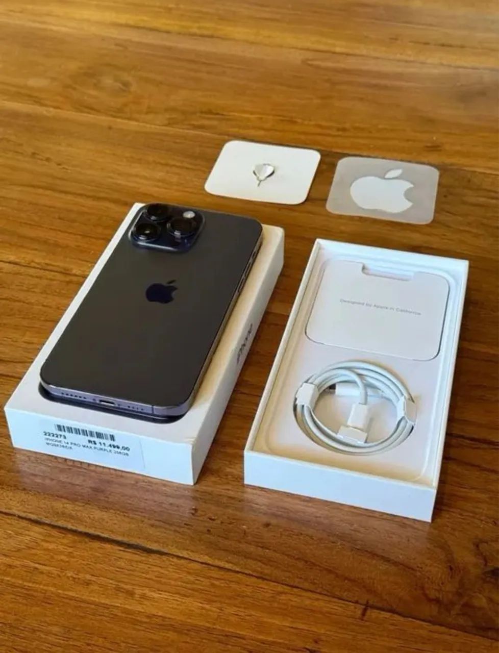iPhone 14 Pro Max 256GB roxo impecável e completo na caixa 90% bateria - Foto 4