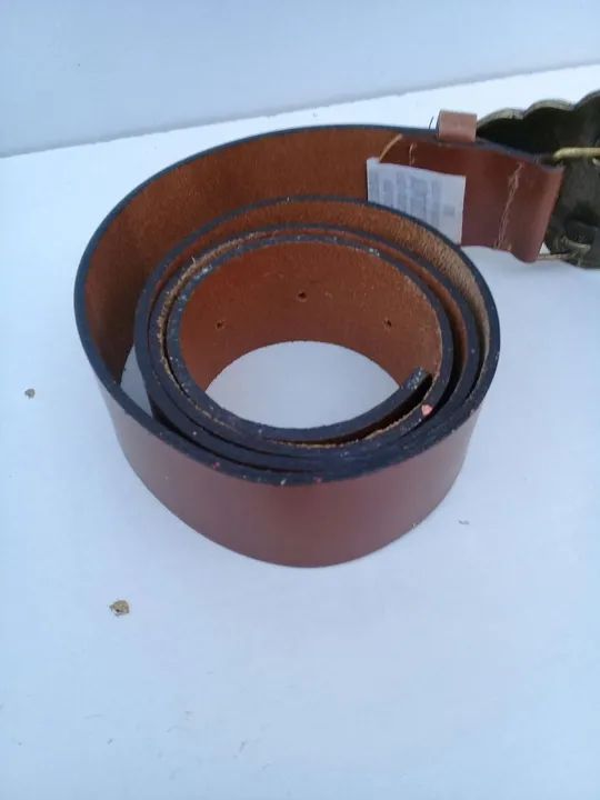 Cinto Fem Pedraria Couro Marrom - Foto 5