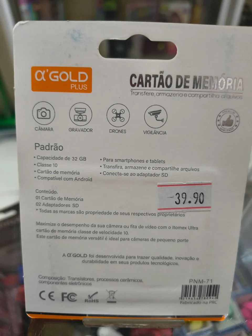 Cartão de Memória 32gb PNM-72 - A'Gold - Foto 2