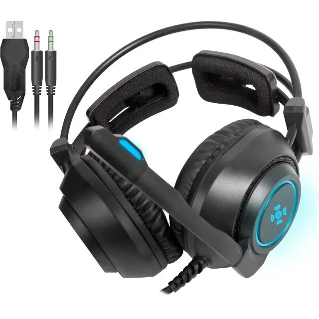 Headset Gamer Fortrek Vickers P2 + USB RGB