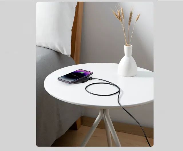 Carregador sem fio Baseus, display Led digital, Gen 2, 15W preto - Foto 5