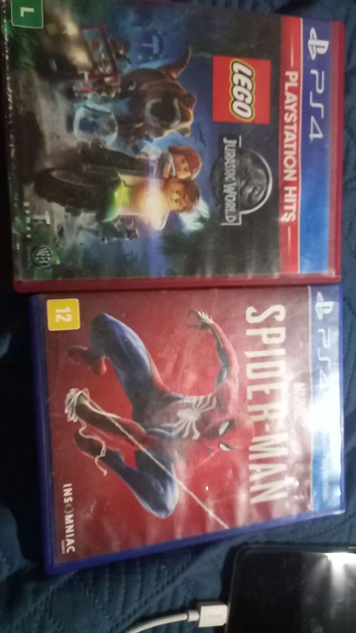 Jogos PS4 - Lego Jurassic World e Spider-Man - Foto 2