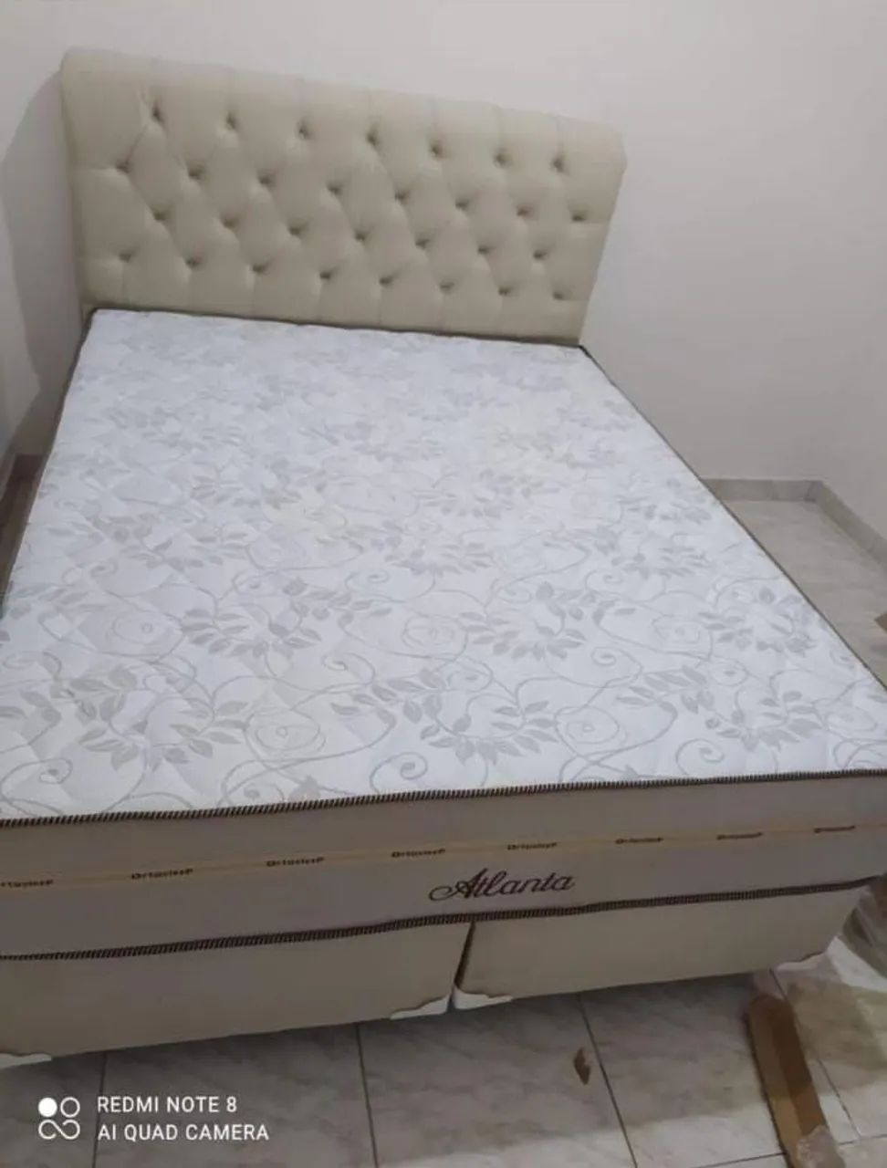 Cama box queen size com cabeceira tudo Novo - Foto 3