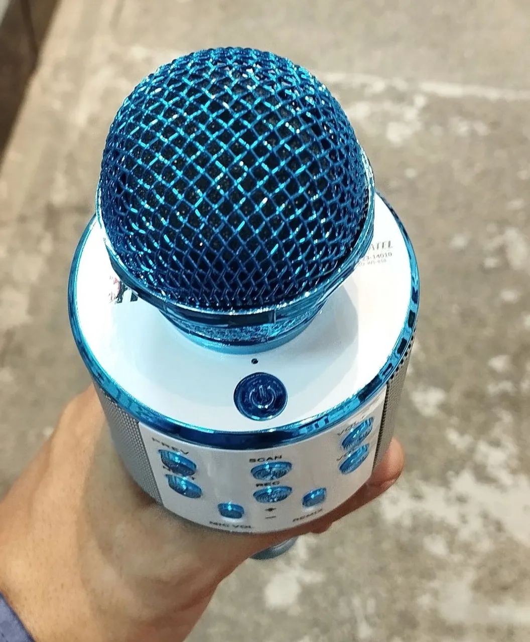 Microfone Karaokê Bluetooth Efeito Voz Modo Gravação WS-858<br> - Foto 3