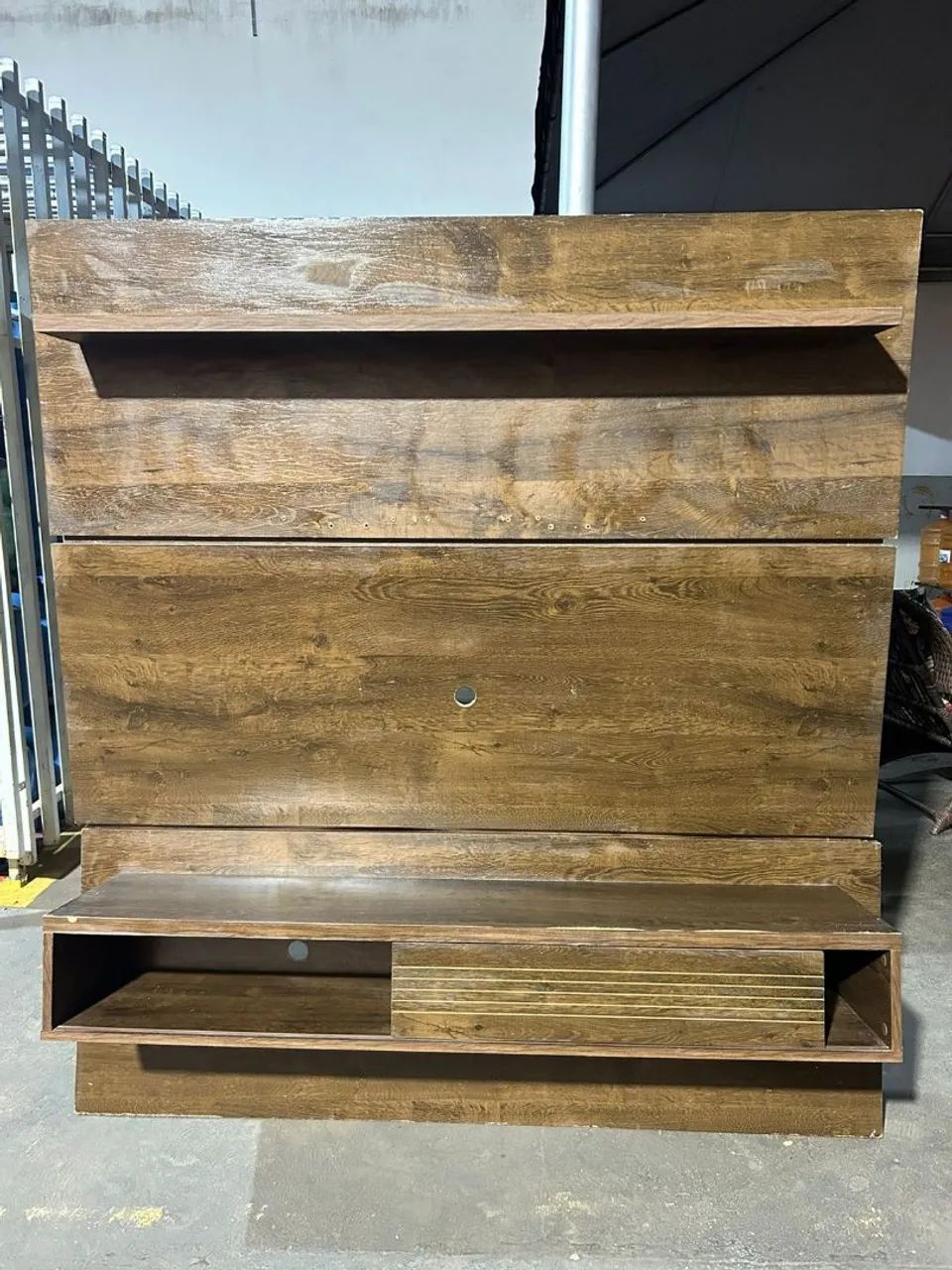 TV Console with Integrated Rack