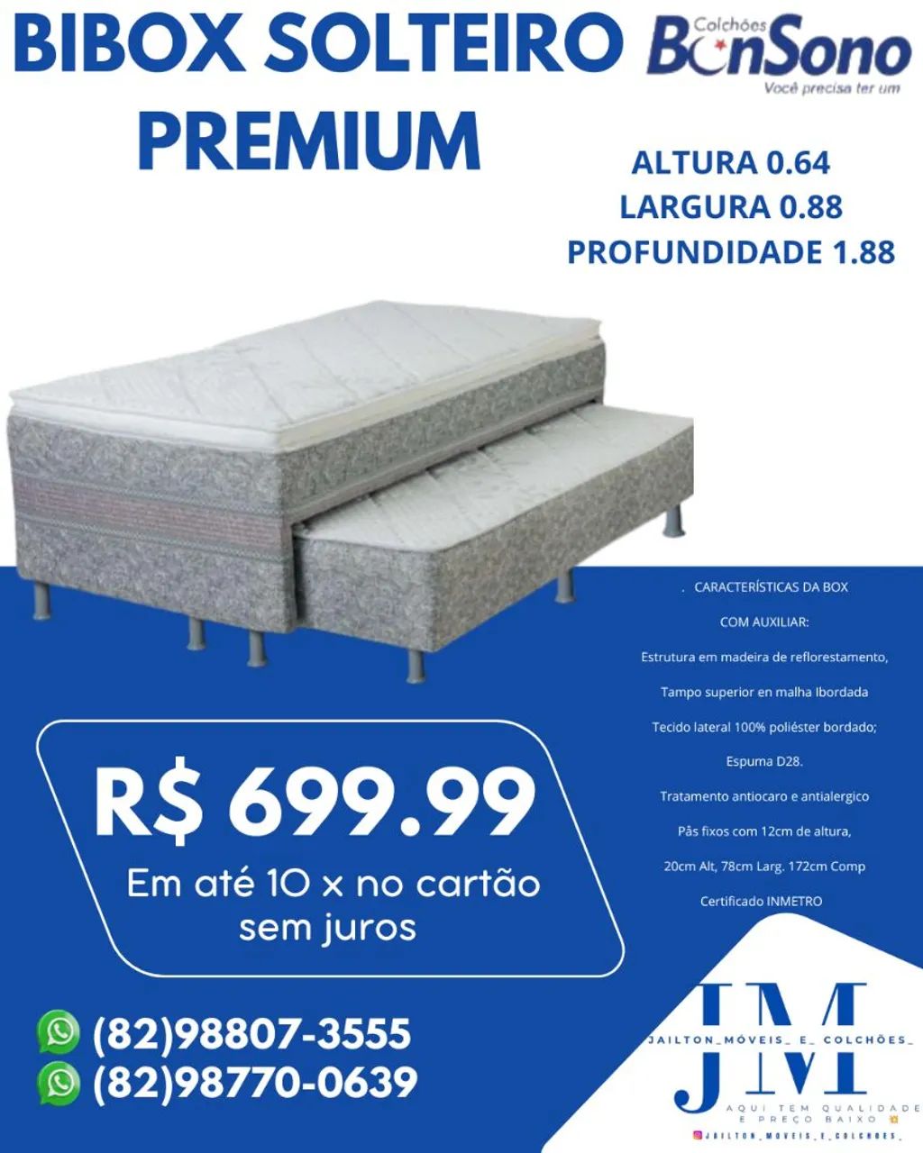 MEGA PROMOÇÃO BIBOX LUXO BOM SONO 