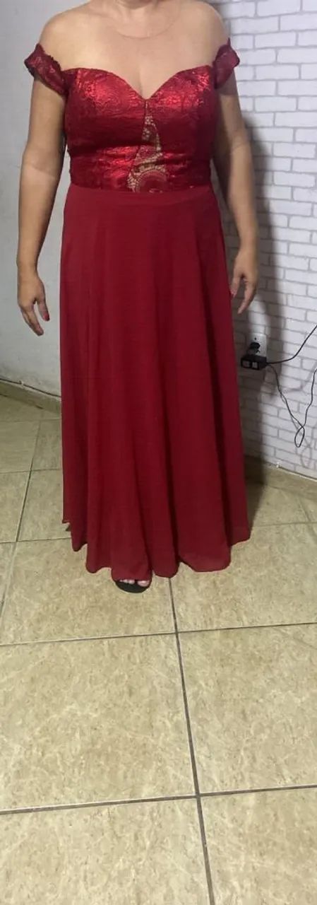 Vestido de festa 46 em renda e tule  - Foto 2