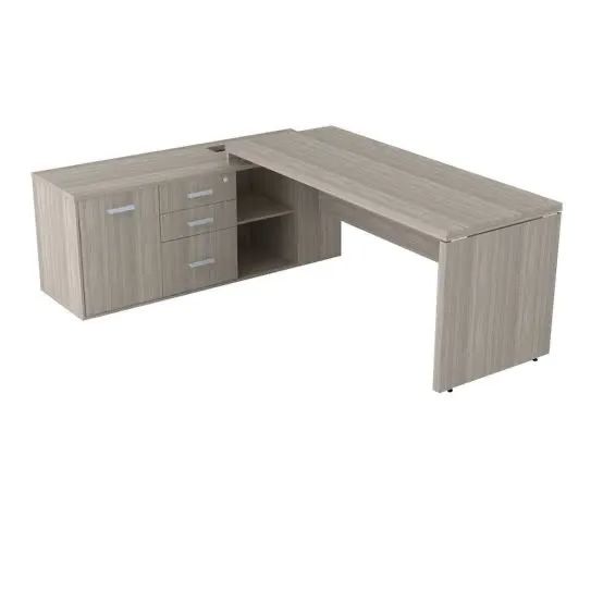 MESA DIRETIVA EM L PAINEL BIANC- MÓVEIS IKONMIXOFFICE  - Foto 3