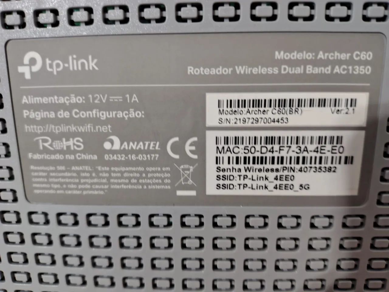 Roteador TP Link64263936392451124