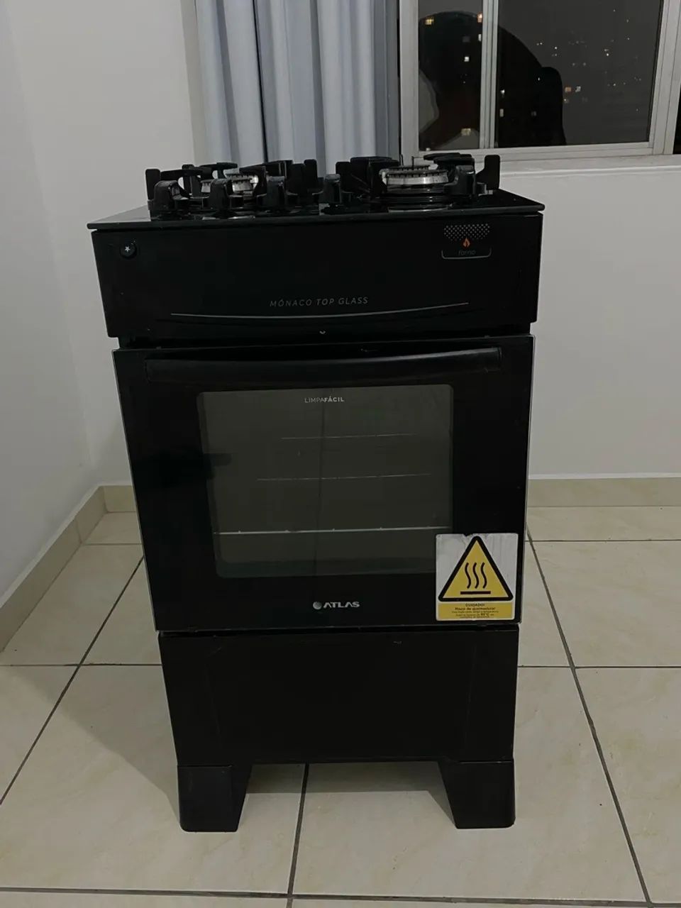 Fogão Atlas Monaco Top Glass 4 Bocas - Foto 3