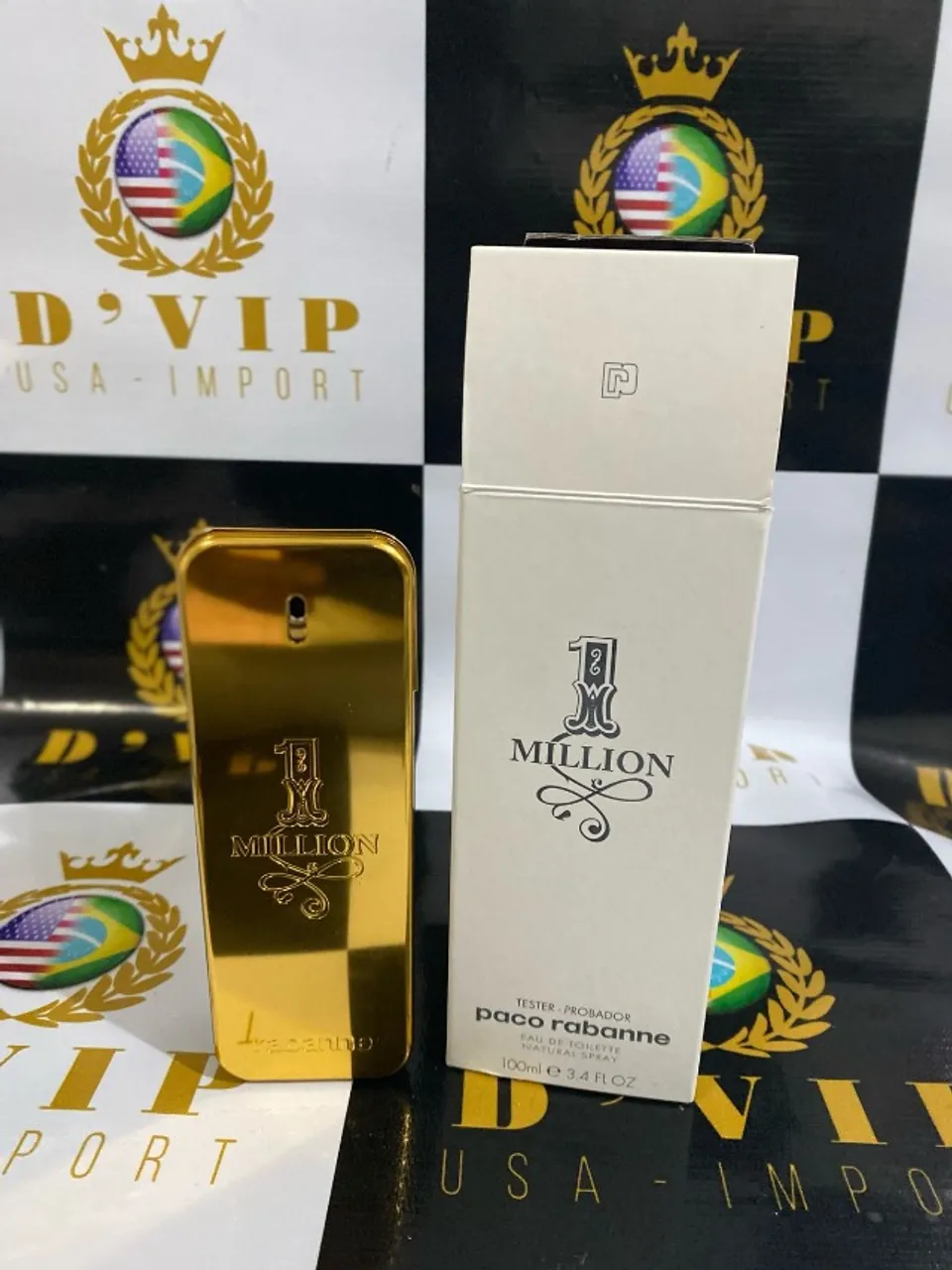 Perfume One Million edt 100ml + Amostra de Brinde (Caixa Preta e Branca)