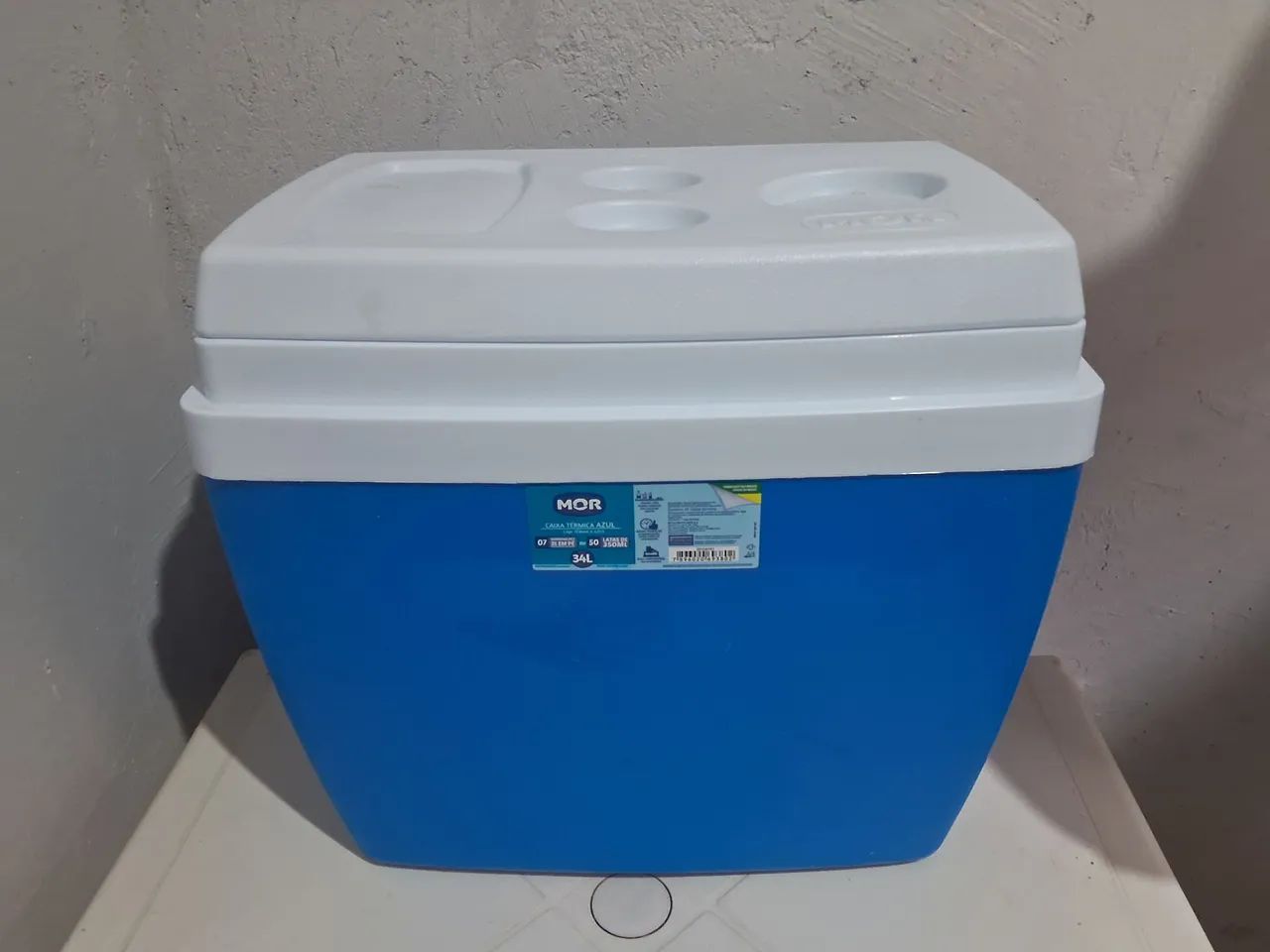 Cooler Térmica 34 Litros Mor Azul zerada 