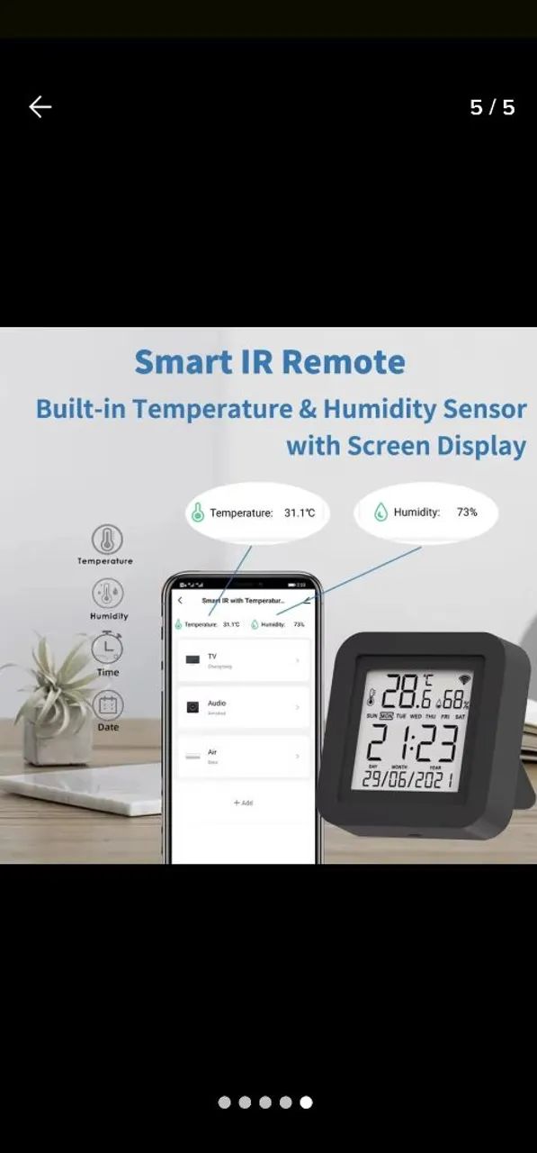 Smart Life Switch S09 com Relógio Digital com sensor de Temperatura e Umidade - Foto 5