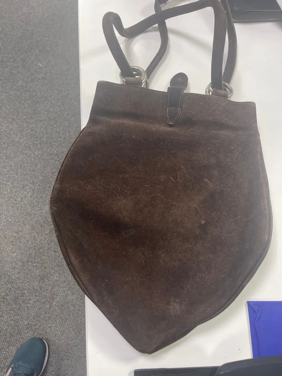 bolsa de couro marrom café  marca eberle - Foto 2