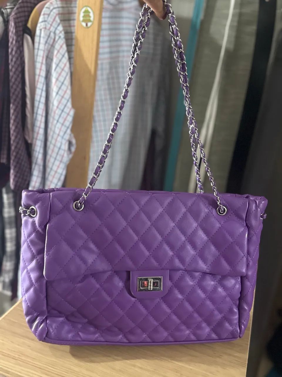 Bolsa lilás linda ombro , elegante  - Foto 3