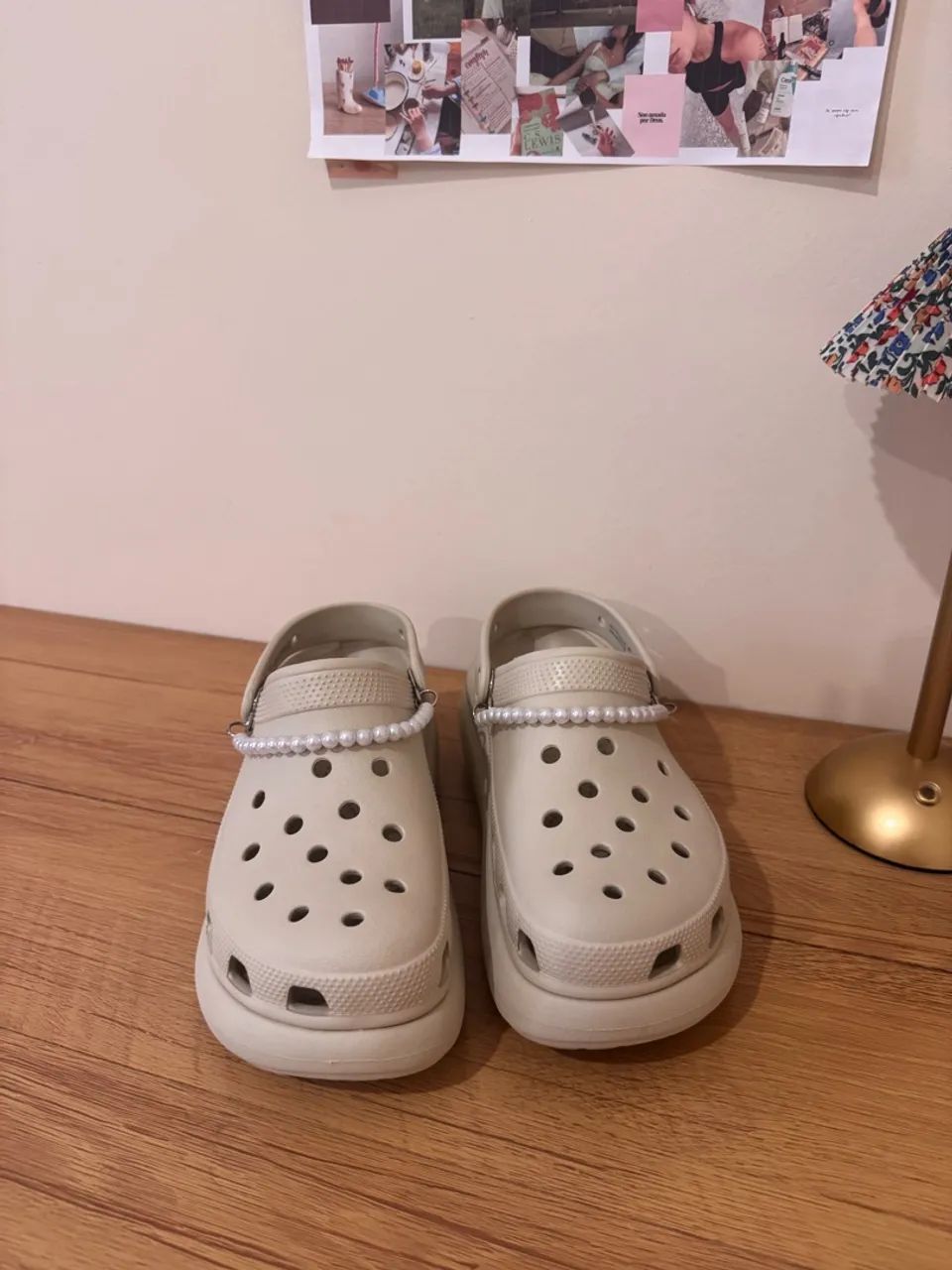 crocs plataforma bege original tam 37 - Foto 3