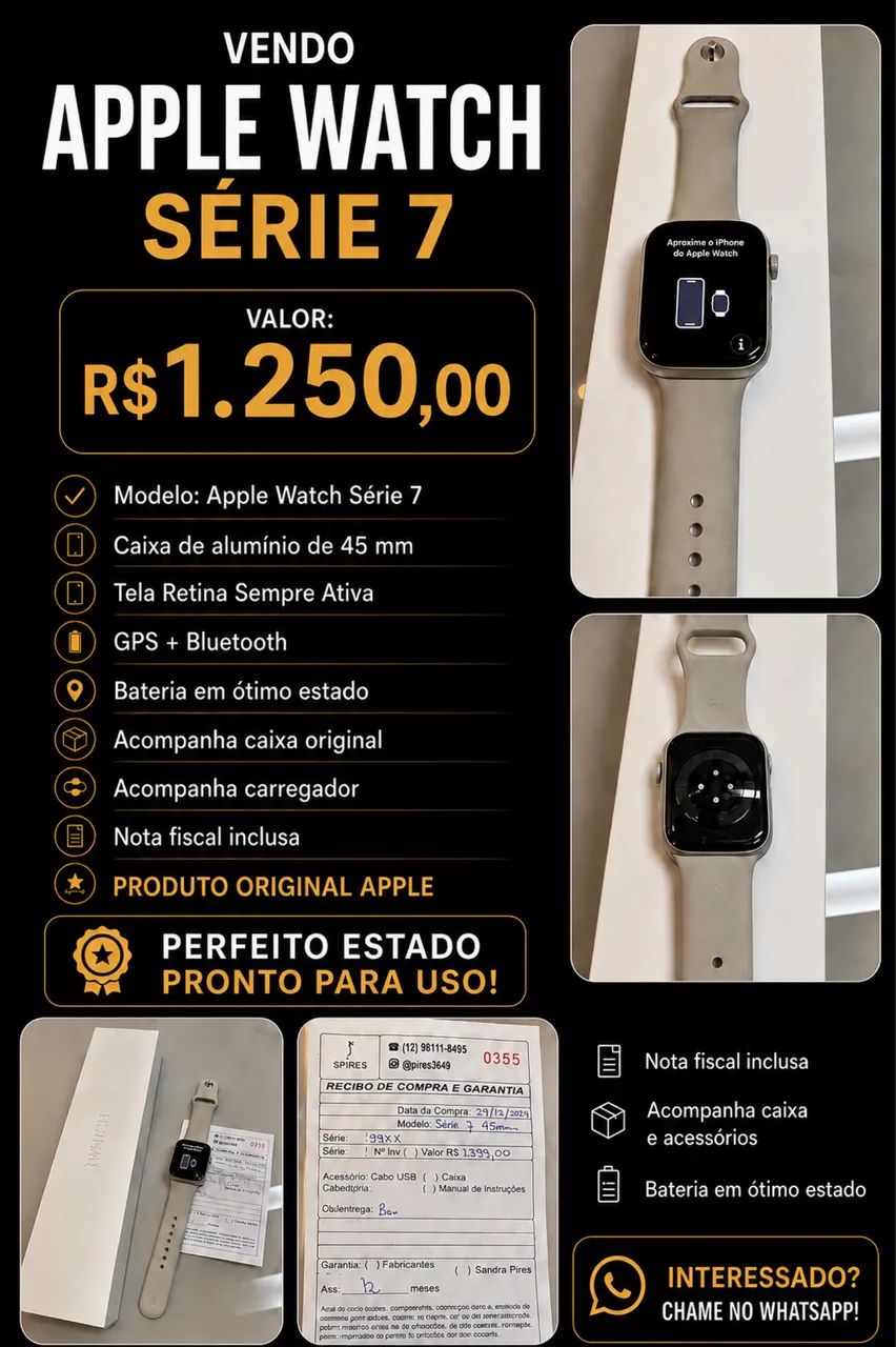 Apple Watch Séries 7 45 mm - Foto 5