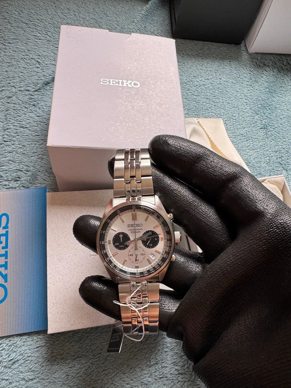 Relógio Seiko Crono Panda Novo. - Foto 4