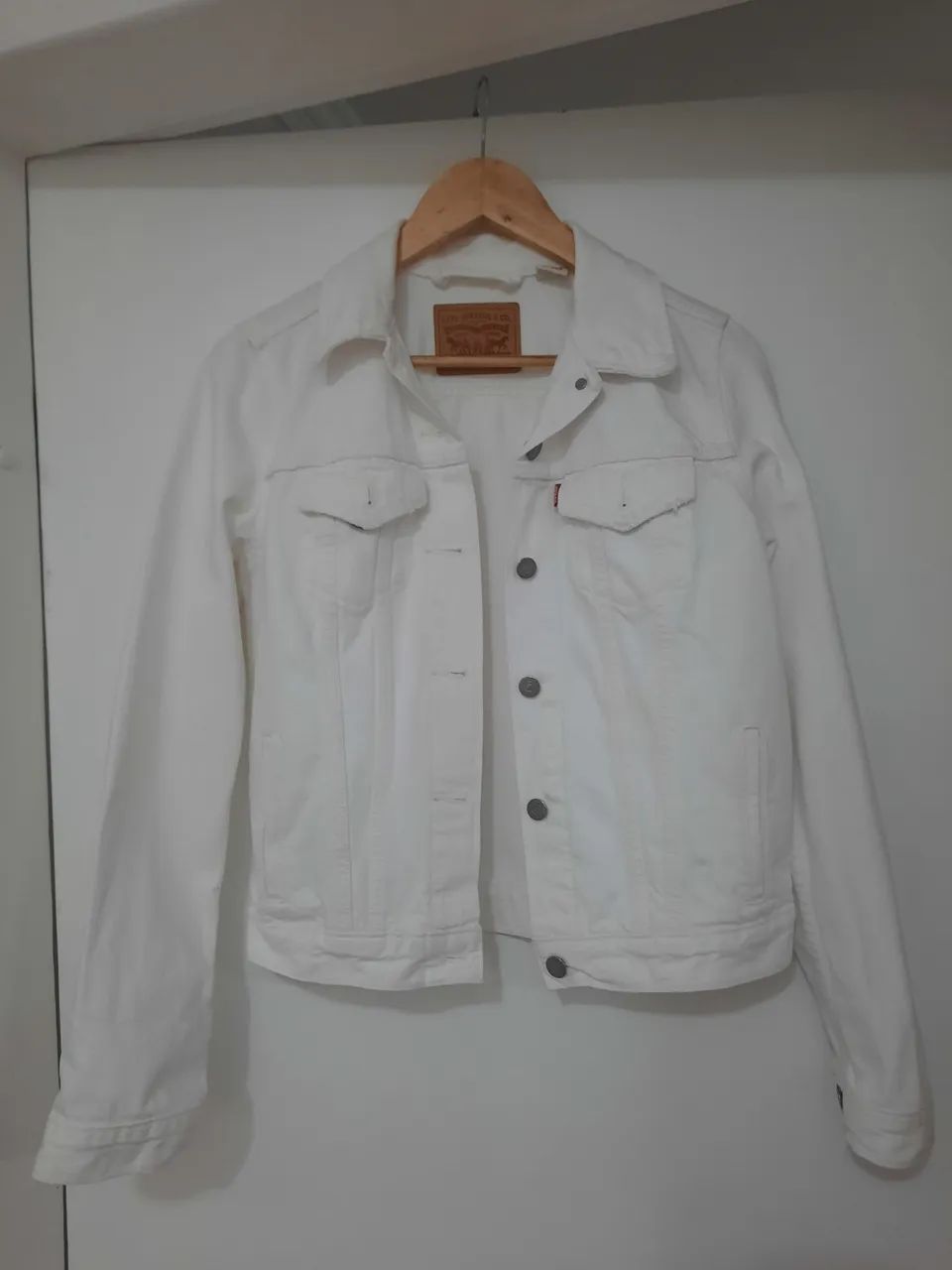 Jaqueta jeans branca da Levis