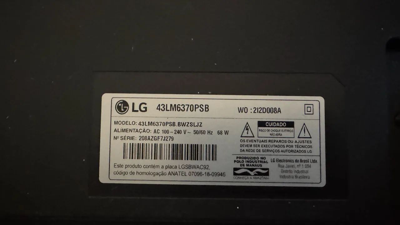 Smart TV LG 43? LED - Funcionando Perfeitamente - Foto 2