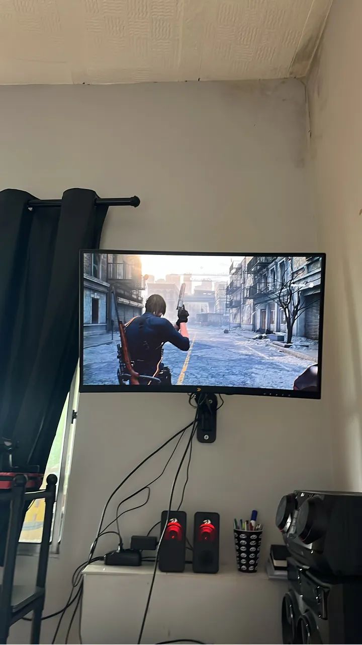 Monitor gamer curvo KBM 27 polegadas + suporte articulado 