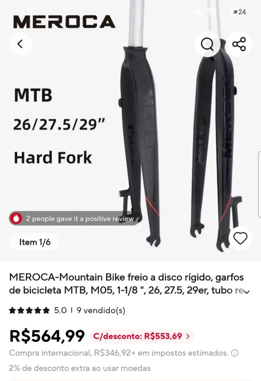 Garfo Meroca super leve