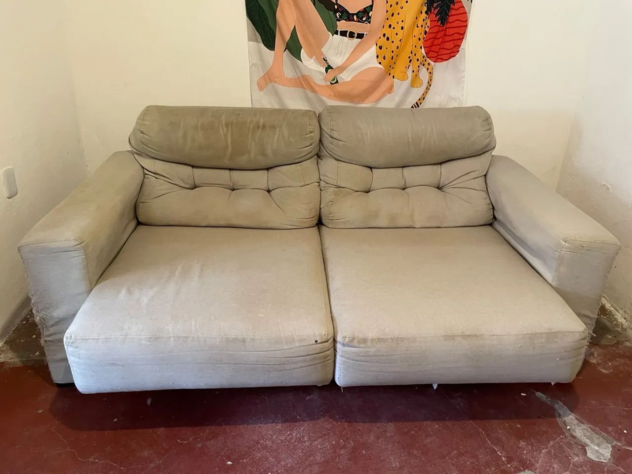 Sofá retrátil e reclinável 2m em linho  - Foto 2