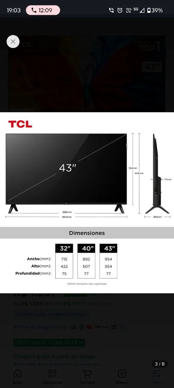 Tv 43 tcl smart  - Foto 5