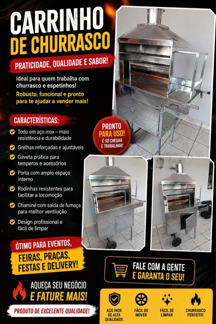 Carrinho para churrasco  - Foto 4