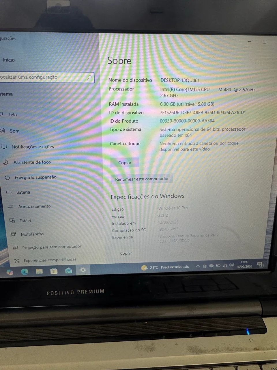 Notebook Positivo Premium (Usado) - Foto 2