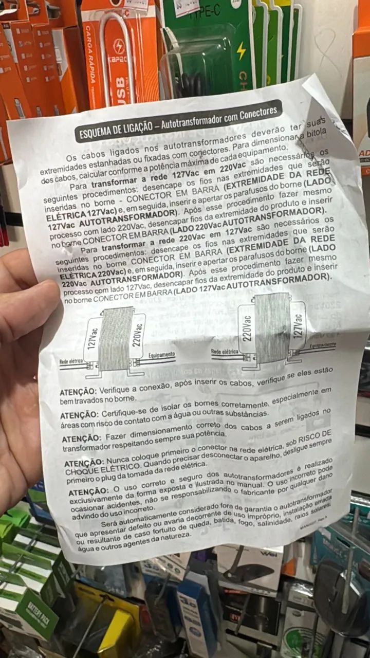 Auto Transformador 500va Conversor Bivolt Voltagem 110 Para 220v E 220 Para 110 - Foto 2