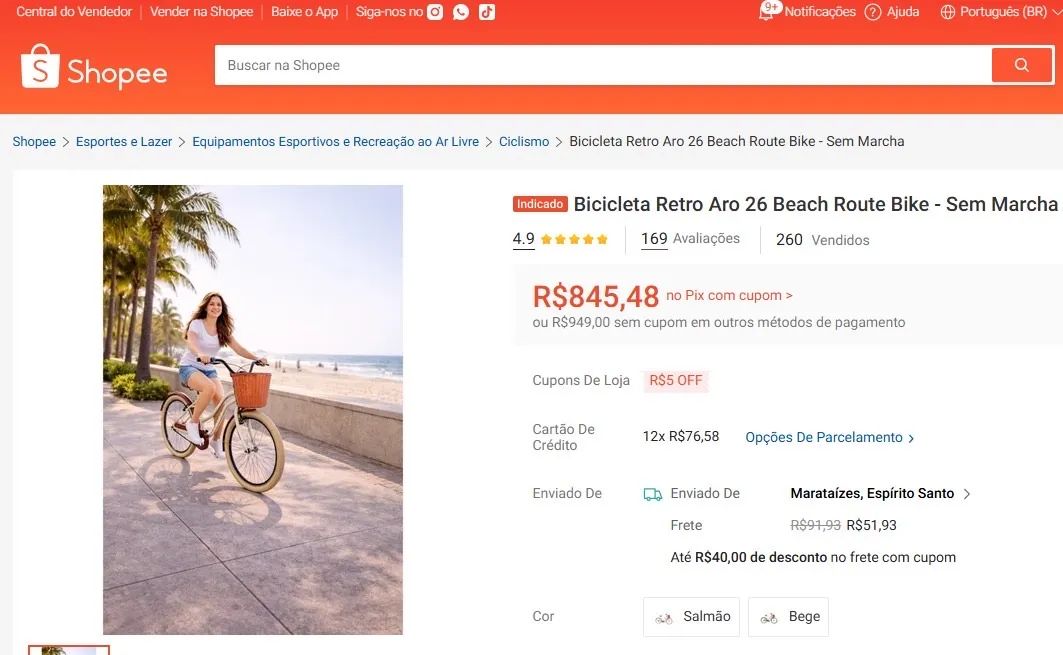 Bicicleta Retrô aro 26 - Foto 3