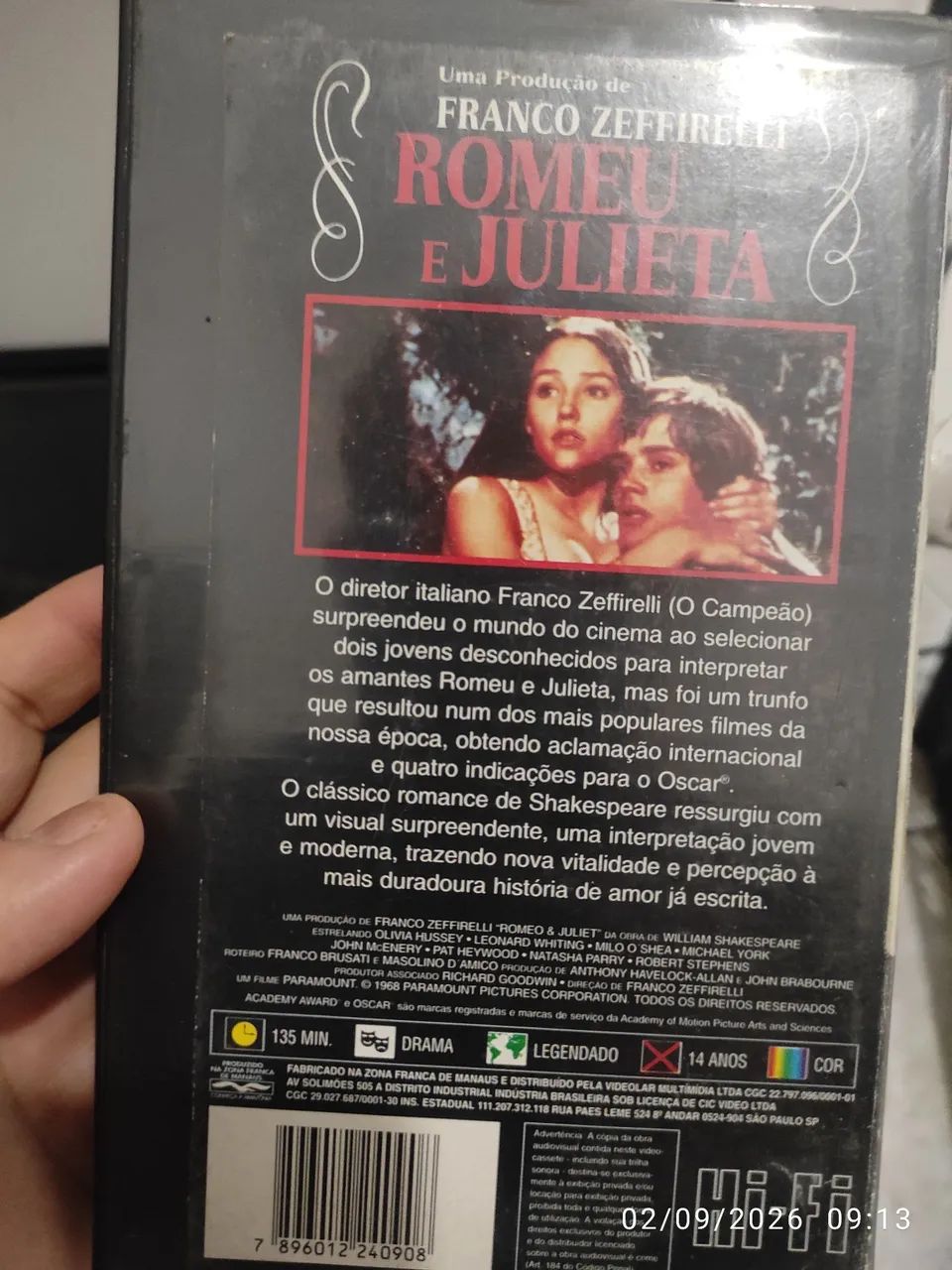VHS Romeu e Julieta (Franco zeffirelli) - Foto 3